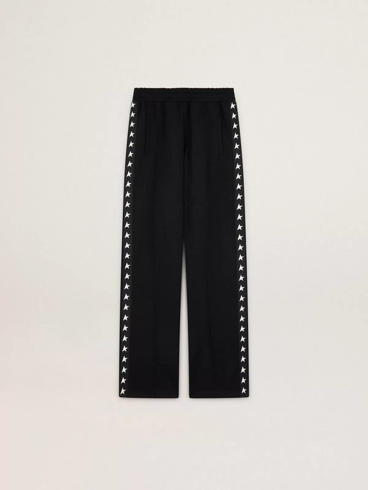 Golden Goose Women’s joggers with white stars on the sides black Hot