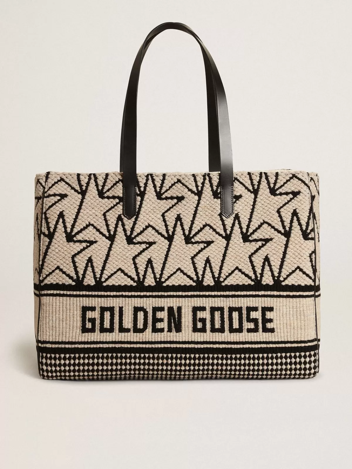 Golden Goose Women's California Bag East-West in milk-white jacquard wool milkwhite Hot