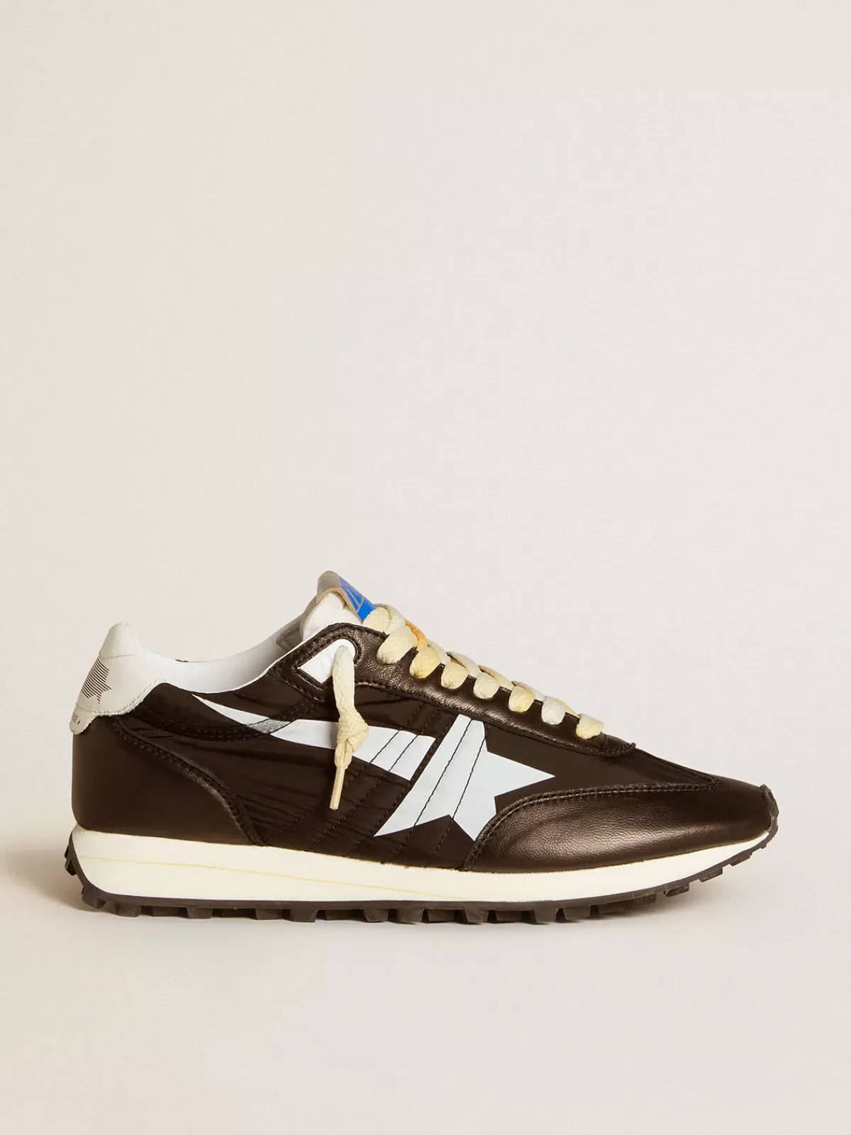 Golden Goose Women’s Marathon with black nylon upper and white star Online