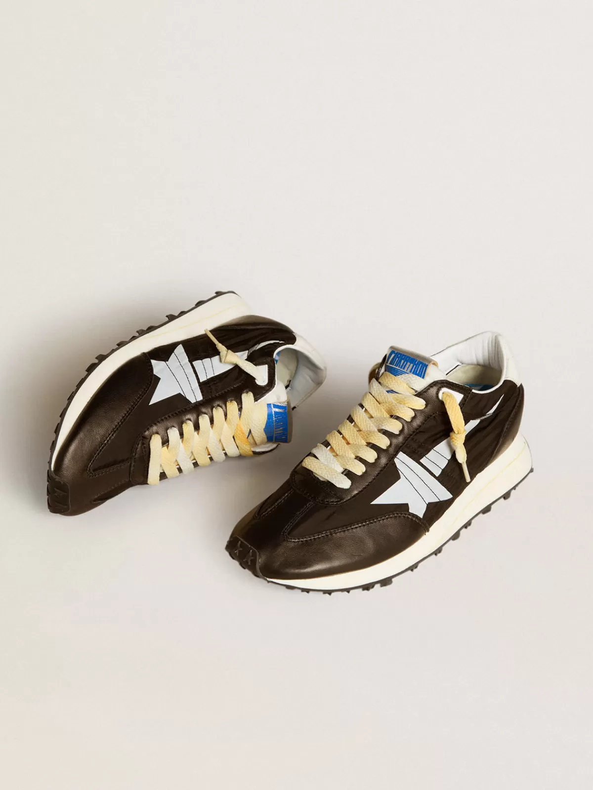 Golden Goose Women’s Marathon with black nylon upper and white star Online