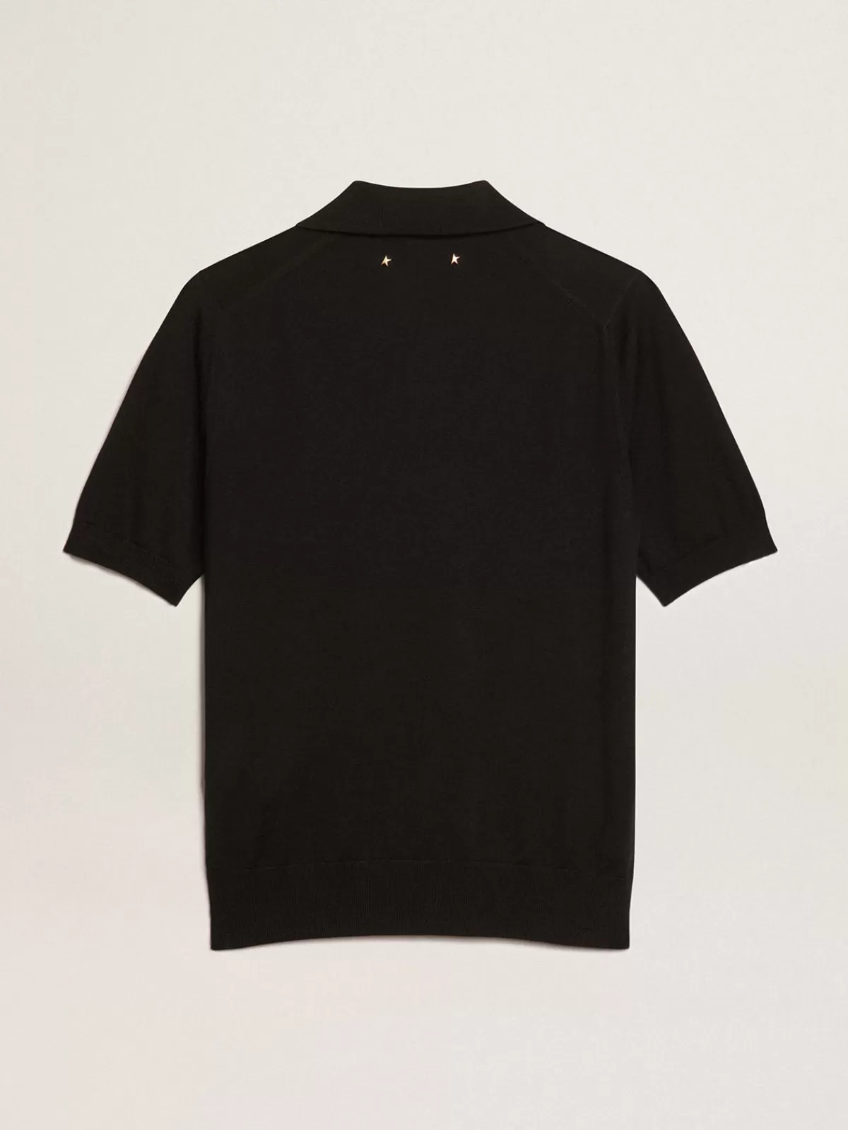 Golden Goose Women’s polo shirt in merino wool black Shop