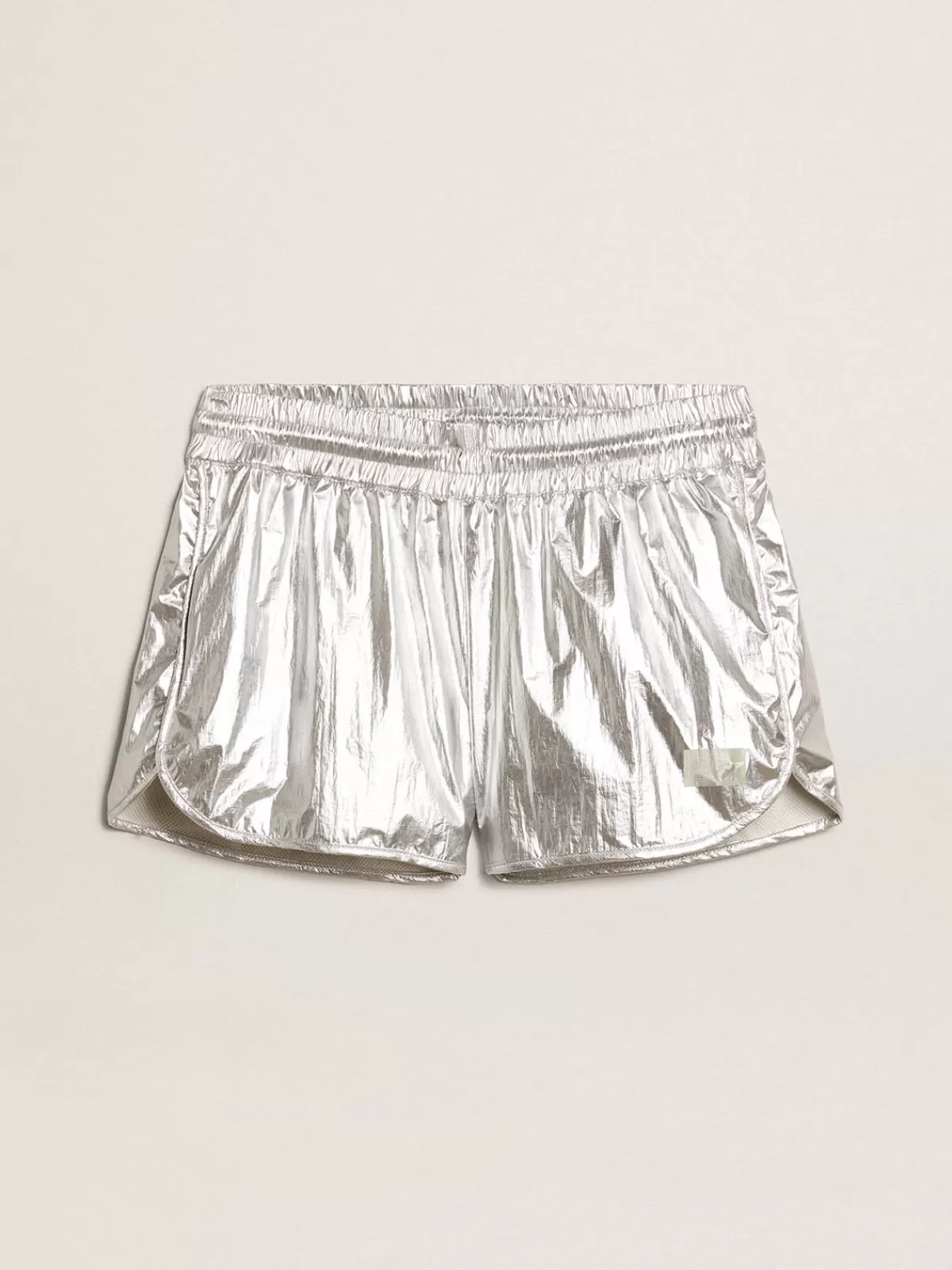 Golden Goose Women’s running shorts in fabric silver Clearance