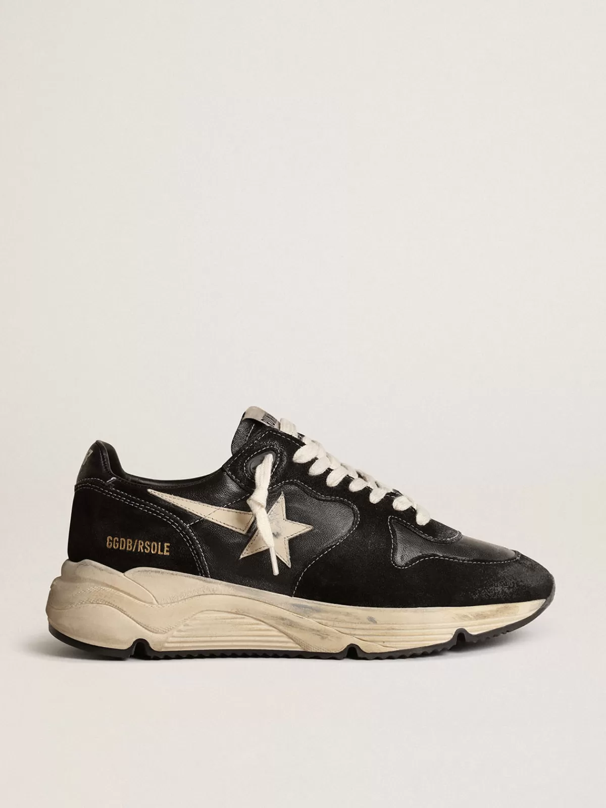 Golden Goose Women's Running Sole in black nappa and suede Fashion