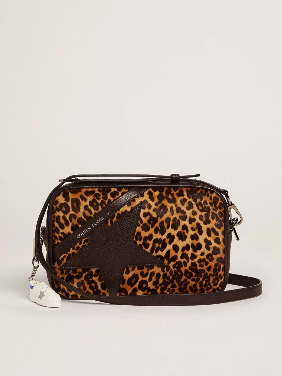 Golden Goose Women's Star Bag in leopard print pony skin Cheap