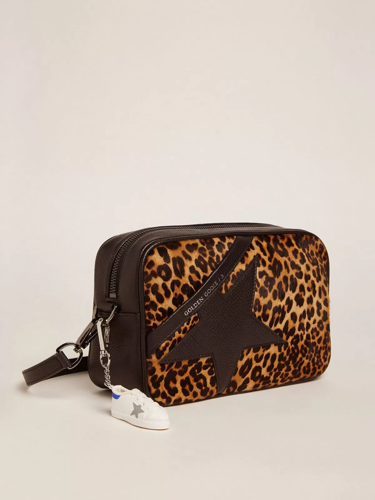 Golden Goose Women's Star Bag in leopard print pony skin Cheap