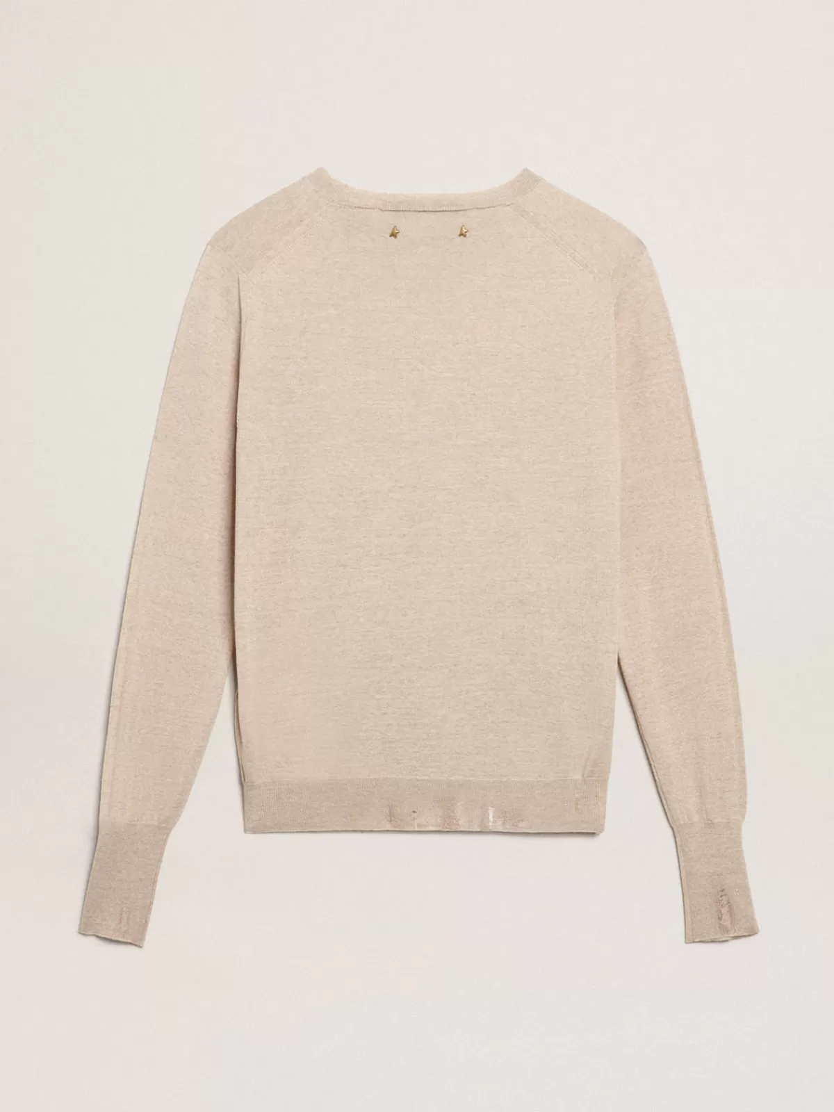 Golden Goose Women's sweater in light brown merino wool Online