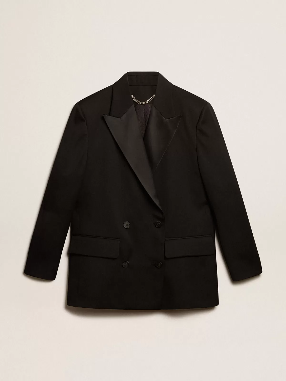 Golden Goose Women’s tuxedo jacket in wool gabardine black Best