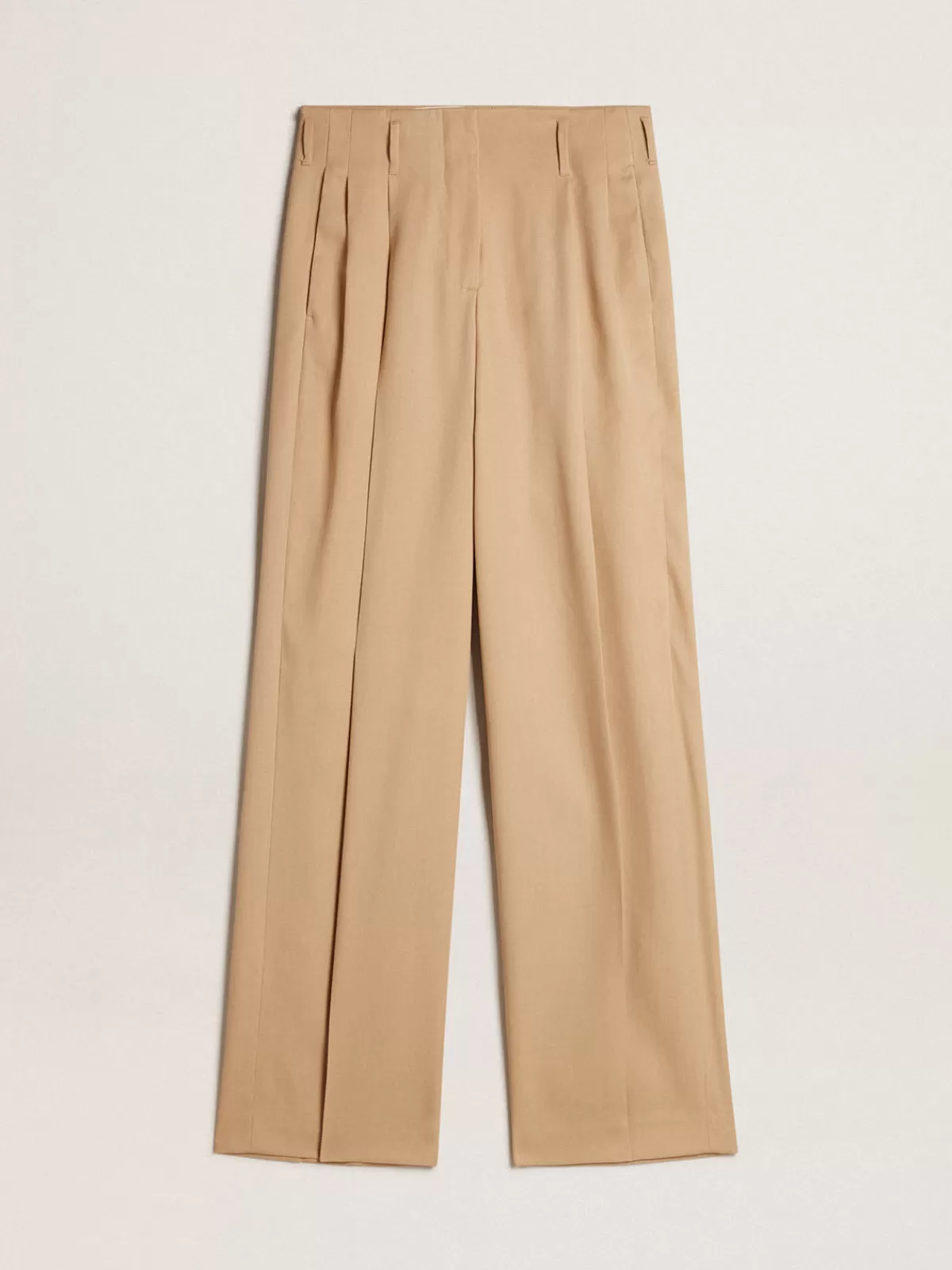 Golden Goose Women’s wool gabardine pants in sand Cheap