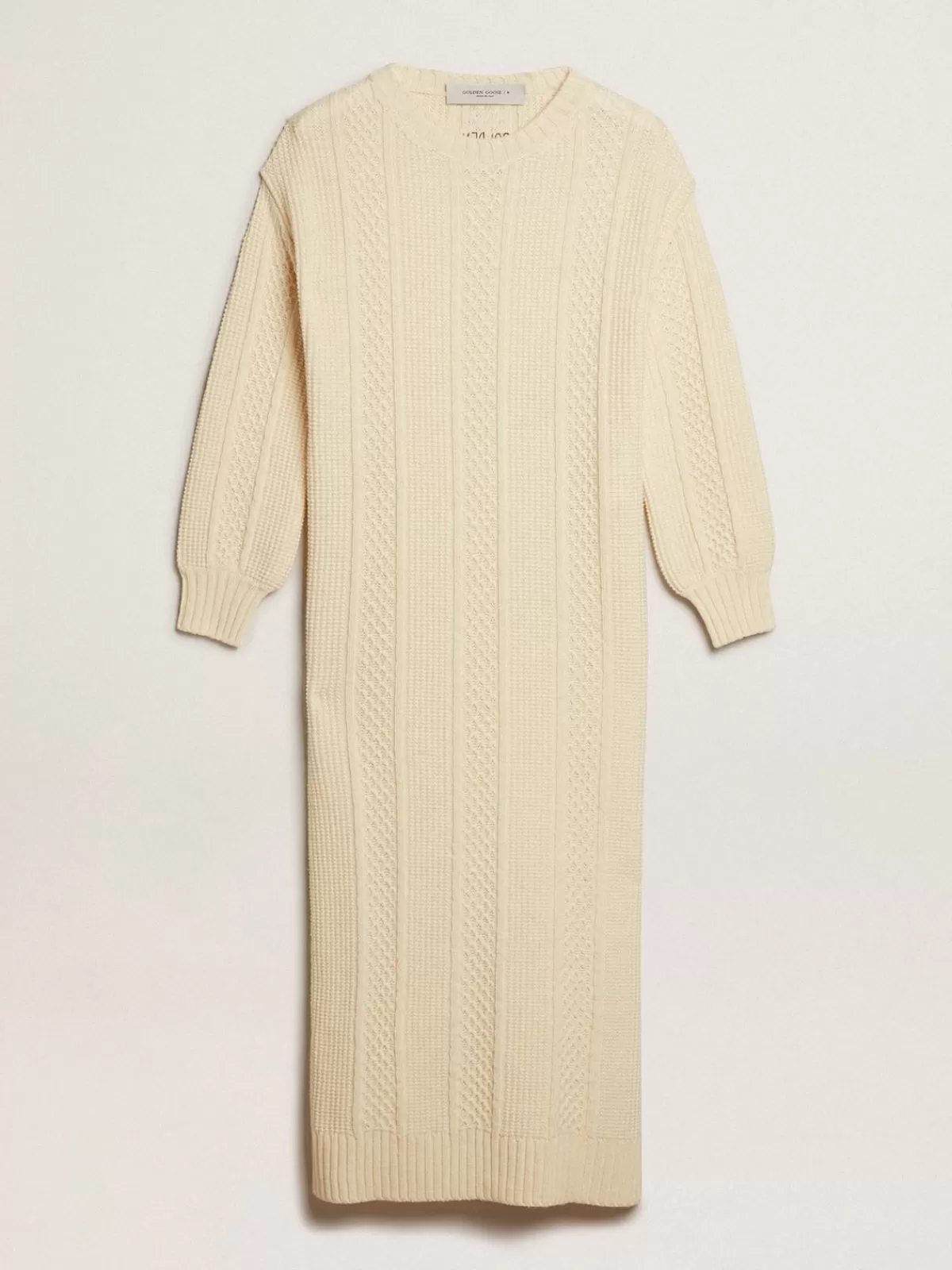 Golden Goose Wool dress with embroidery on the back woolwhite Cheap